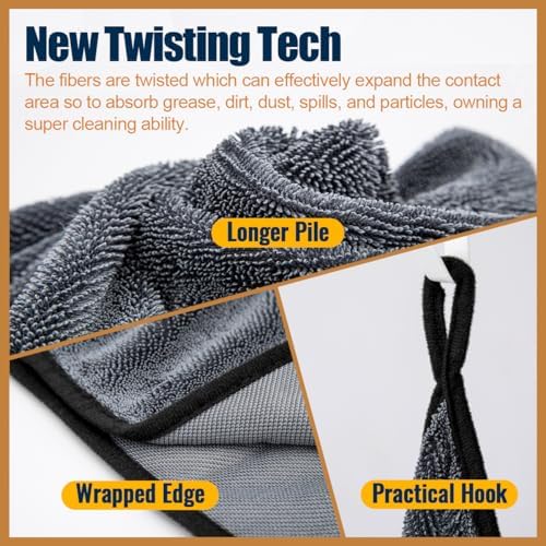 Microfiber Towel Car Drying Detailing Wash Cloth Car Care - Image 3