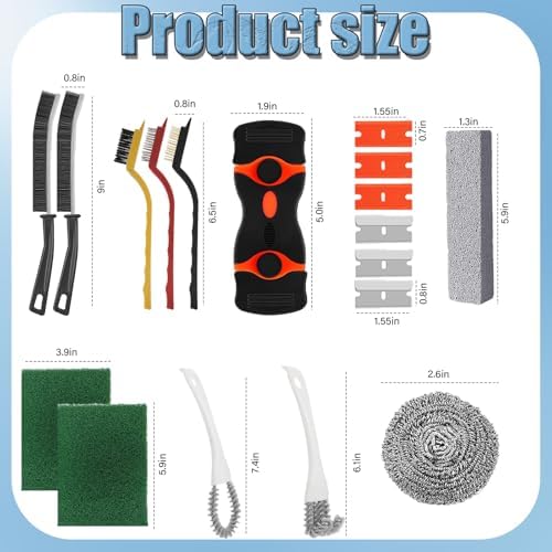 Heavy Duty Oven Cleaner Brush Set, Oven Cleaning Accessories Tools, - Image 2