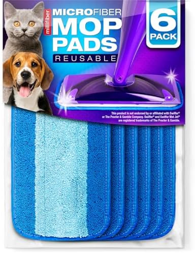 Millifiber Reusable Mop Pads for Swiffer WetJet Mops by Millifiber