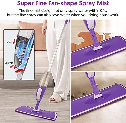 Microfiber Spray Mops for Floor Cleaning Wet Dry Use for Wood Tile Laminate - Image 3