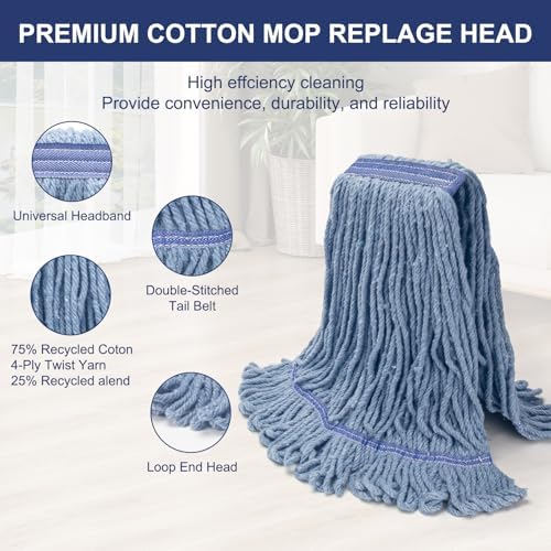 KeFanta 3 Pack Heavy Duty Commercial Mop Head Replacement - Image 6