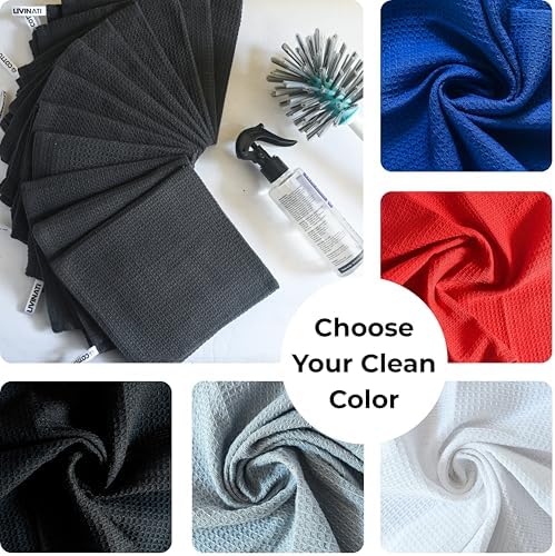 Dark Gray Cotton Cleaning Rags For Housekeeping - Image 4