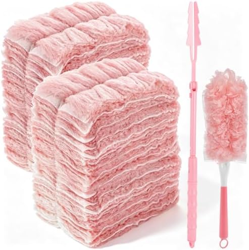 62Pcs Duster Kit 60 Refills and Extendable Handle Microfiber Dusting by Unknown