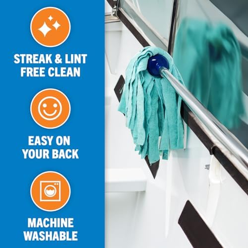 Screw On Microfiber Mop Head Replacement Refill, Ultra-Absorbent Microfiber - Image 2
