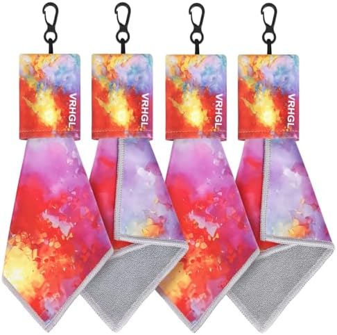 Portable Glasses Cloth Keychain, 2-Sided Glasses Cleaner & Polishing Cloths by VRHGL