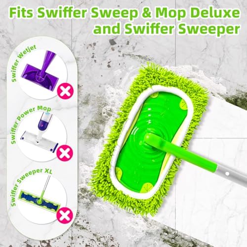 Reusable Microfiber Chenille Mop Pads Compatible - Image 2