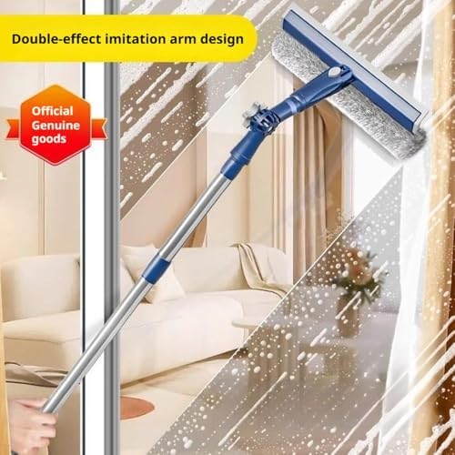 47in Window Squeegee with Extension Pole, 4-in-1 Telescopic Window Cleaner Tool - Image 2