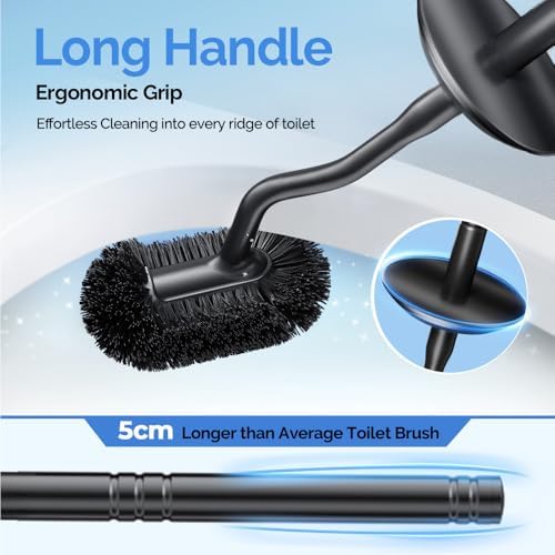 HAMITOR Toilet Brush and Holder Set: Modern Decor Accent - Image 5