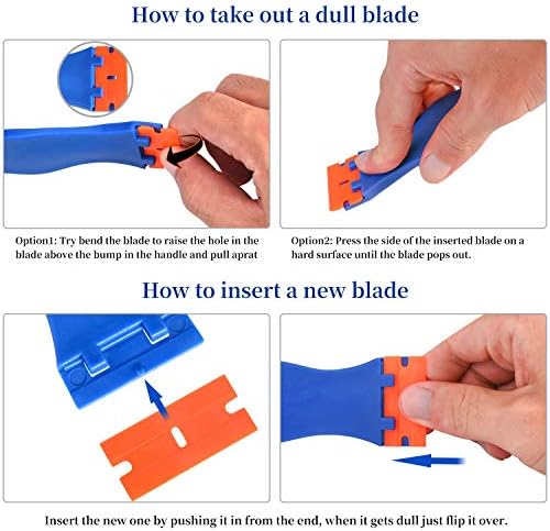 Plastic Razor Blade Scraper, 2 Pack Razor Scraper - Image 4
