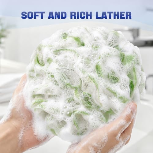 AmazerBath Loofah Sponge 75g/Piece, Exfoliating Bath Sponge Body Scrubber - Image 2