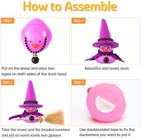 wonuu Car Rubber Duck Decoration, Car Ornaments Duck Car Dashboard Decorations - Image 4