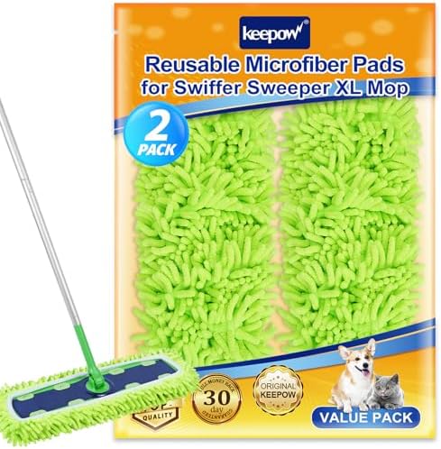 KEEPOW Reusable Microfiber Mop Pads Compatible by KEEPOW