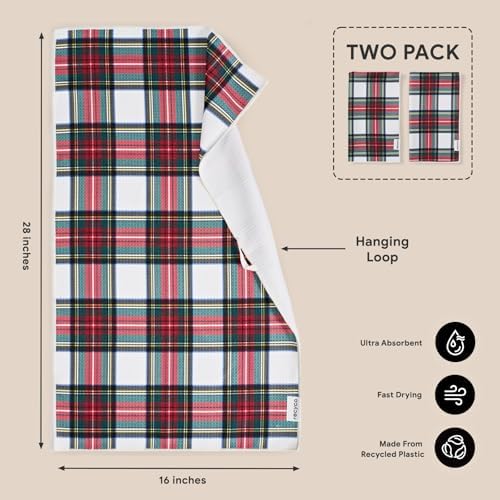 RECYCO Christmas Waffle Kitchen Towel Set of 2 - Image 6