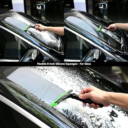 EHDIS 2PCS Flexible 8-Inch Silicone Squeegee Window Tint Tool Auto Water Blade - Image 6