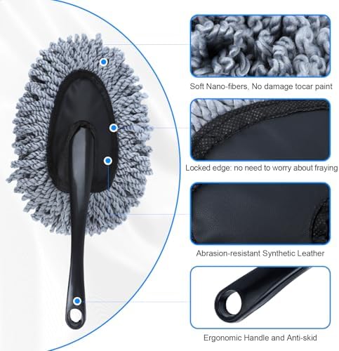 IPELY 6 Pack Car Cleaning Supplies – Car Duster Interior & Brush Interior & - Image 6