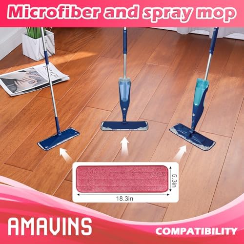 AmaVins 3 Pack Microfiber Cleaning Pads, Reusable Microfiber Mop Pads - Image 3