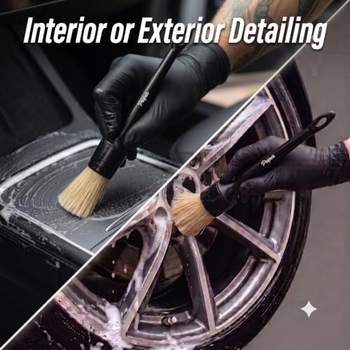 Car Detailing Brush Set for Interior or Exterior | 3-Pack | Ultra Soft Boars - Image 4