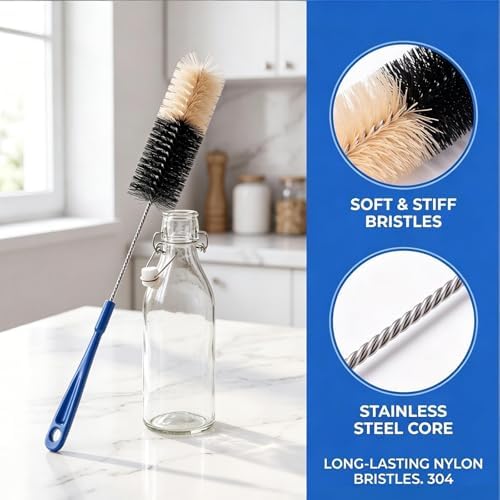 17 Inch Long Handle Bottle Brush, 2 Pack - Image 2