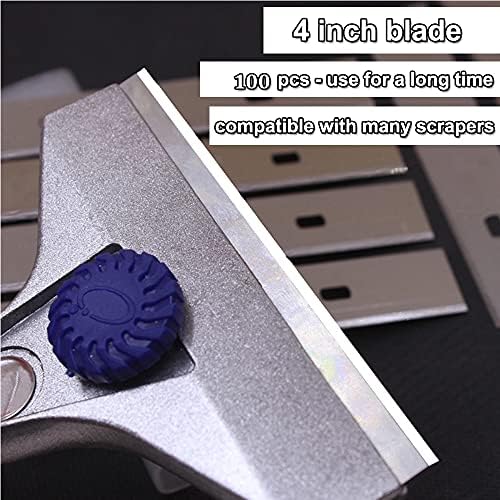 WRAPXPERT Scraper Blade 4 inch 100pcs Replacement Razor Blades - Image 4
