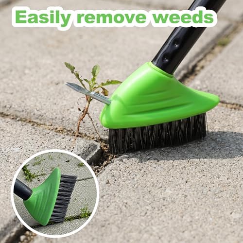3 in 1 Scrub Brush with Long Handle – Your All-Purpose Deck Brush, Weeding Tool - Image 4
