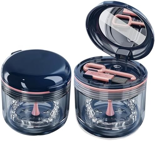 Retainer case, Denture Bath Cup，Retainer Cleaner Case Box, Night Mouth Guard by Aidarmollcomingonlyforyou