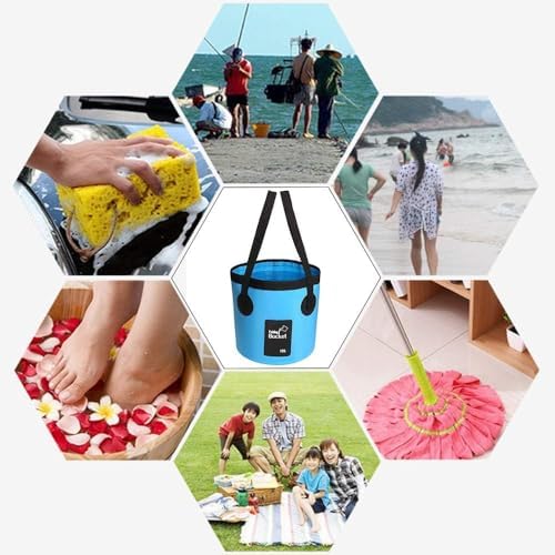 Collapsible Bucket with Handle, Waterproof, Lightweight - Image 4
