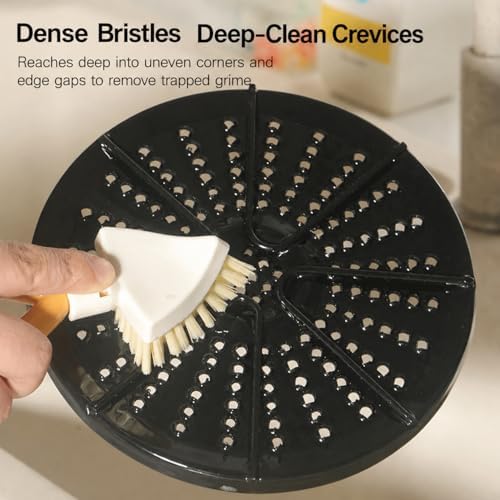 Foldable Triangle Cleaning Brush, 1 Pack Short Handle Crevice Scrub Brush - Image 4