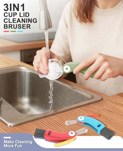 3 in 1 Cup Lid Cleaning Brush 3 PCS - Image 2