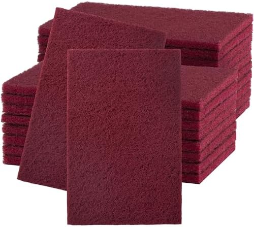 6” x 9” Maroon Scuff Pad 20PCS General Purpose Scrub Pad Automotive Abrasive by Unknown