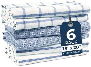 LANE LINEN Cotton Kitchen Towels Durable & Lint-Free 6 Pack by LaneLinen