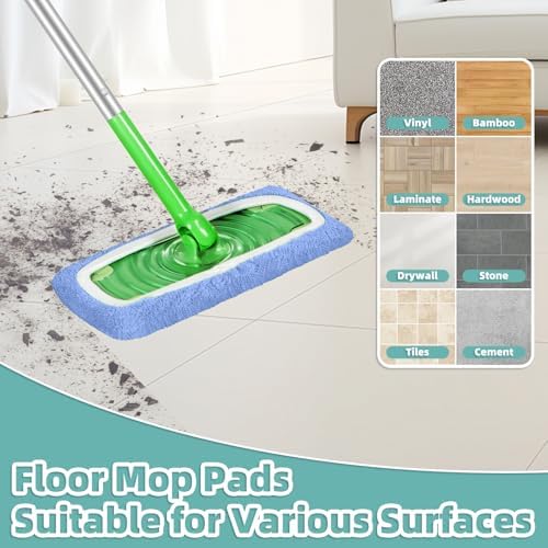 Reusable Mop Pads Fit Swiffer Sweeper Mop, Microfiber Dry Sweeping Cloths - Image 5