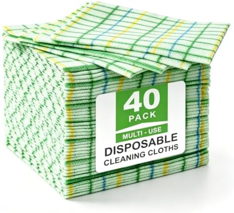 Disposable Multi-Purpose Cleaning Cloth 40 Pcs, Thickened & Absorbent Kitchen by Unknown