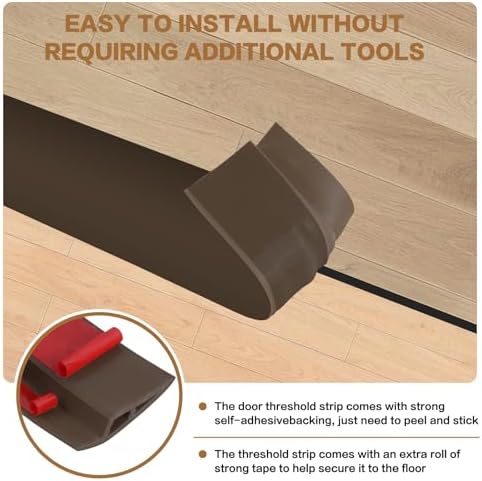 Floor Transition Strip Vinyl Door Threshold Ramp Self Adhesive Carpet Edging - Image 3