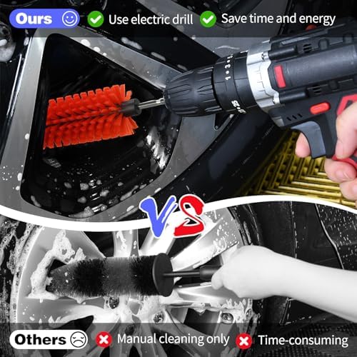 1 Pack Drill Brush for Car Wheel and Bottle - Image 2
