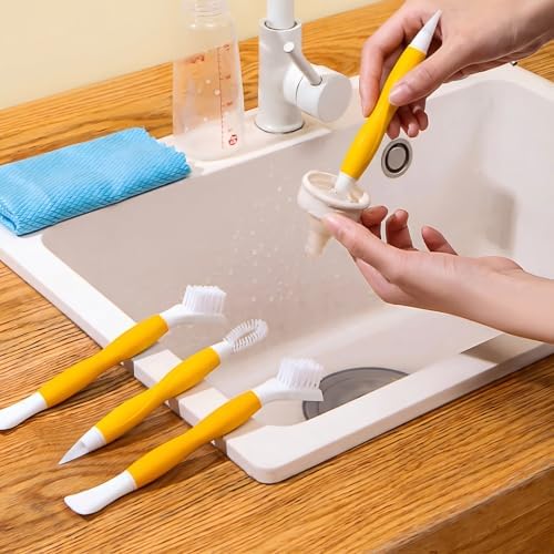 Grout Cleaning Brush Set 2 Pack Crevice Detail Cleaner Brush Multi-Purpose Scrub - Image 5