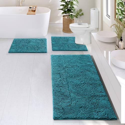 Hearth & Harbor Bathroom Rugs, Chenille Bath Mat - Image 4