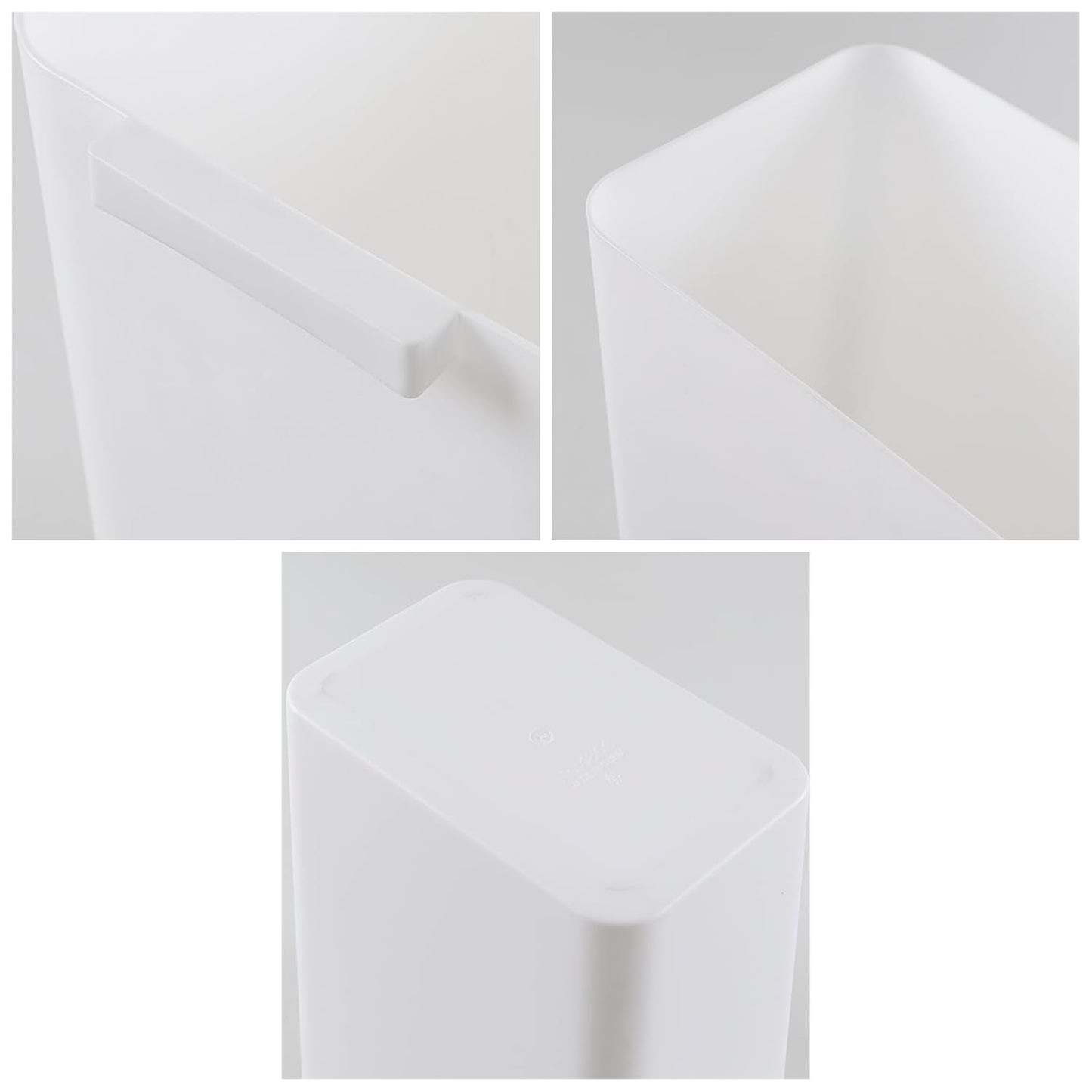 3-Pack 4.5 Gallon Trash Can, Waste Bin for Under Desk, Kitchen, Home, Office, White