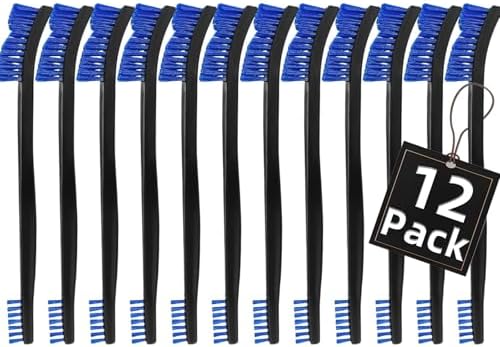 12 Pack Miaozhun Double-Ended Gun Cleaning Brush, 7 Inch Blue Nylon Bristle by Miaozhun