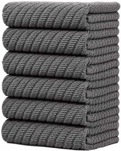 Bumble Kitchen Towels, 100% Cotton, Dish Towels Gray by BumbleTowels