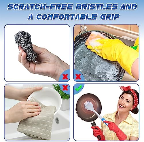 Hsei 30 Pcs Kitchen Scrub Dish Brush Bulk - Image 5