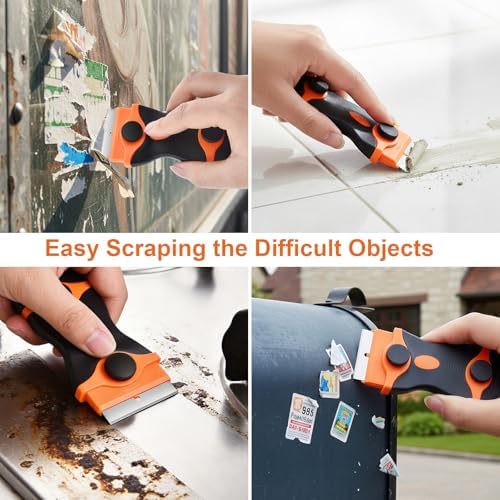 2 Pack Razor Blade Scraper Tool, 2-in-1 Razor Scraper - Image 4