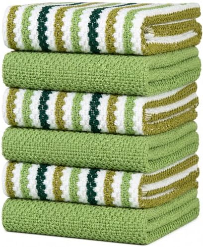 Bumble Kitchen Towels 6 Pack 100% Cotton 16"x26" by BumbleTowels