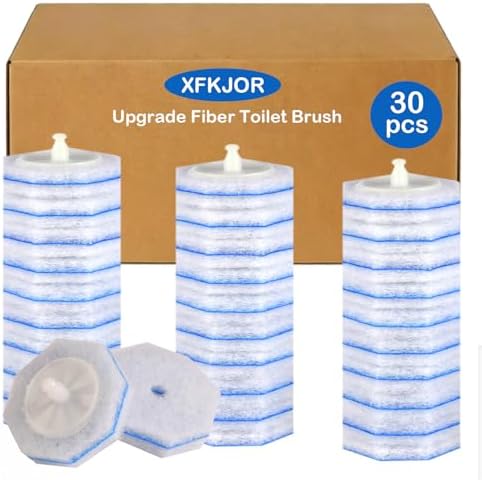 30 Count Disposable Toilet Brush Refills by XFKJOR