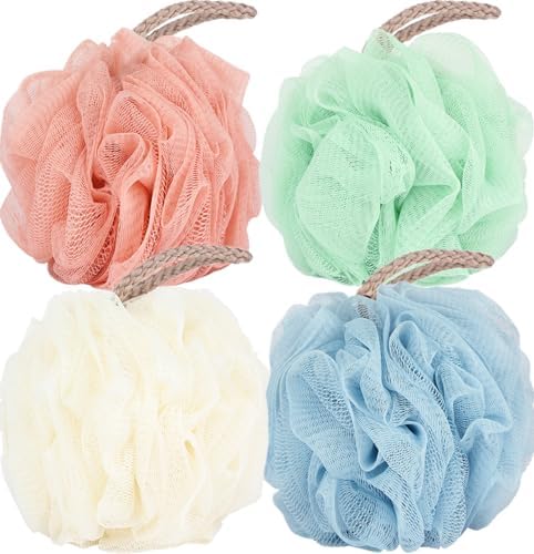 Fu Store Loofah Sponge Shower Loofahs 4 Colors Bath Sponges Body Scrubbers by FuStore
