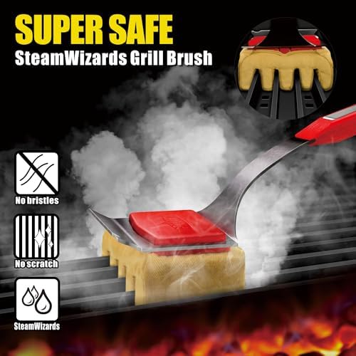 GRILLART Grill Brush Bristle Free, Replaceable BBQ Cleaning Pad, Safe - Image 2