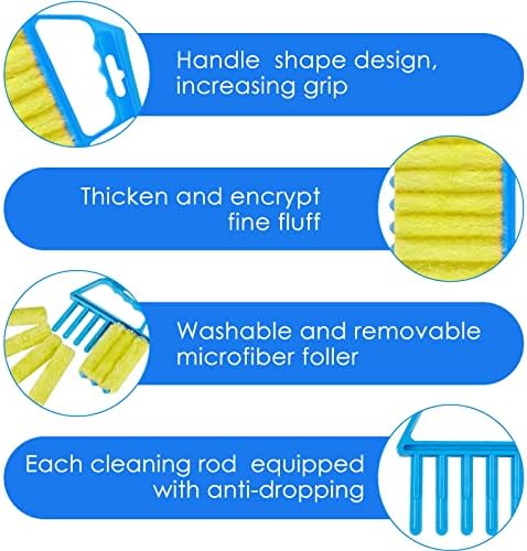 4 Pcs Window Blind Cleaner Tool, 7 Finger Blind - Image 3