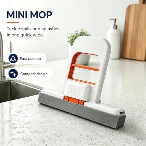 Mini Self-Squeezing Desktop Sponge Mop - Image 2