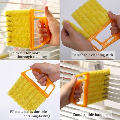 Shutter Brush, Window Blinds Cleaning Brush, Microfiber Duster Tool - Image 2