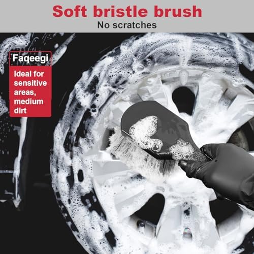 4PCS Wheel Detailing Kit Metal‑Free Scratch‑Free Rim Brush - Image 4