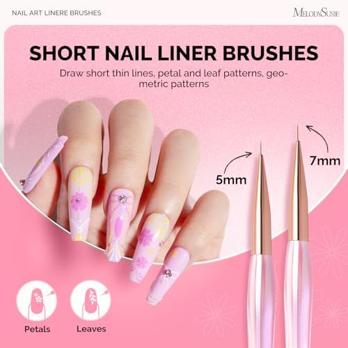 MelodySusie 5Pcs Nail Art Liner Brushes - Image 3